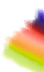 green red purple rainbow stripes on a white background. abstract watercolor background