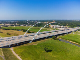 Fototapeta premium Aerial view of the Dallas downtown cityscape