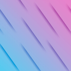 graphic gradient pink and blue background, three-dimensional stripes