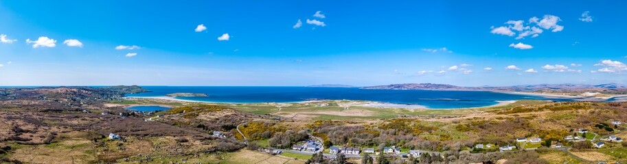 Fototapeta na wymiar Aerial view of Portnoo, Narin and Clooney in County Donegal, Republic of Ireland