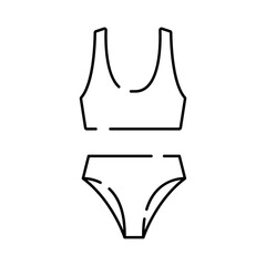 Swimsuit icon. Element of clothes icon for mobile concept and web apps. Thin line Swimsuit icon can be used for web and mobile. Bikini, beachwear in summer