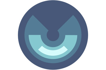 Abstrakcyjny symbol w niebieskich odcieniach