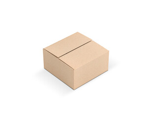 Mockup of Cardboard box isolated on white, 3d rendering