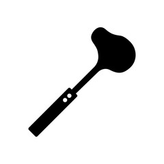Soup ladle vector glyph icon. Kitchen appliances