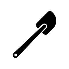 Silicone kitchen spatula vector glyph icon