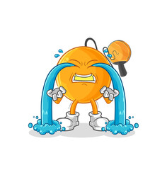 paddle ball crying illustration. character vector