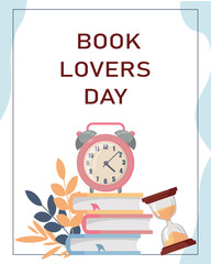 Flyer, leaflet for bookstore, bookstore, library, book lover, book festival, ebook.Vector illustration for poster, banner, advertisement, cover.