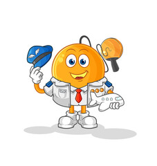 paddle ball pilot mascot. cartoon vector
