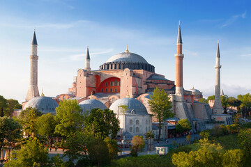 Fototapeta na wymiar View of Hagia Sophia, Istanbul, Turkey