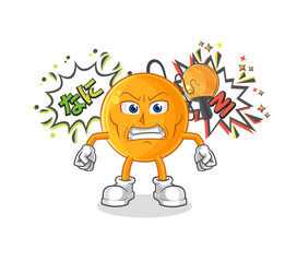 Fototapeta premium paddle ball anime angry vector. cartoon character