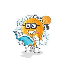 Obraz premium paddle ball geek cartoon. cartoon mascot vector
