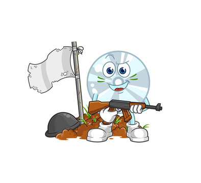 recommend clip art: CD army character. cartoon mascot vector