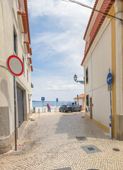 Cascais near Lisbon, seaside town. Rua Fernandez Thomaz or Fernandez Thomaz street. Portugal
