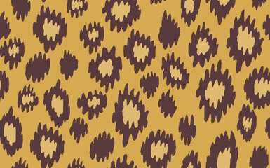 Abstract modern leopard seamless pattern. Animals trendy background. Color decorative vector stock illustration for print, card, postcard, fabric, textile. Modern ornament of stylized skin