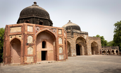 Fototapeta na wymiar Panorama of Barber's Tomb, in Humayun Tomb Complex, Delhi, India 