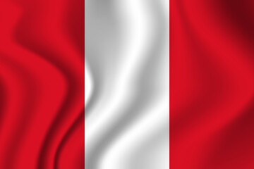 Flag of Peru. Peruvian national symbol in official colors. Template icon. Abstract vector background