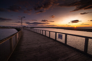 pier at dusk