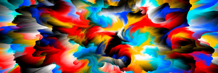 Magical world. Landscape of surreal clouds. Abstract fantasy background. 3d illustration