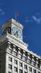 Clock tower in the Vancouver city