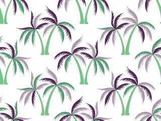 Fototapeta premium Palm tree minimal seamless pattern vector design.