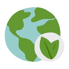 Ecology. Eco icon Earth planet. 