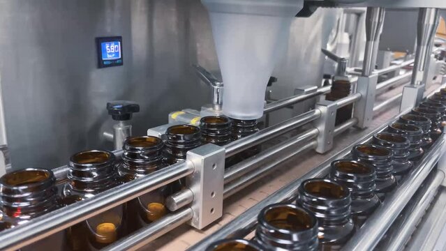 Pill Packaging Machine in Medicine Manufacturing of Pharmaceutical Industry. Production line for tablet packaging 4K