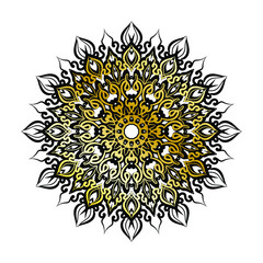 Mandala vector element round ornament decoration.