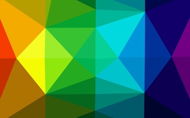 Dark Multicolor, Rainbow vector abstract polygonal texture.