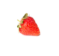 Strawberry isolated on white, top view