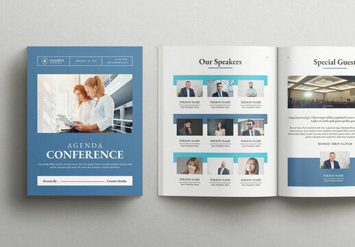 Conference Agenda Brochure Layout