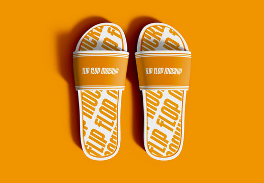 Top View Slippers Mockup