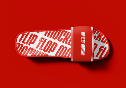 Top View Rubber Slippers Mockup