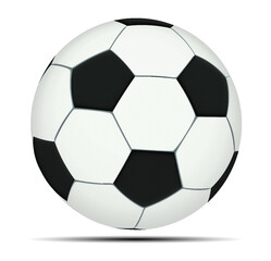 3D Football Soccer Ball with shadow in vector art