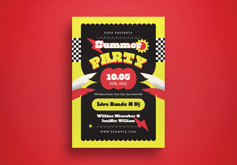Summer Party Flyer Layout