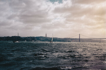 Lisbon view across the river, portugal