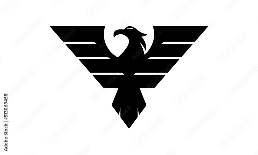 Wall mural simple logo eagle bird