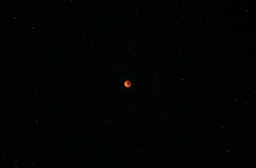 Total Lunar Eclipse (05/16/2022) With Stars In The Background