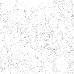 Black and white abstract texture of small villi, sticks, dots and a circle. Seamless monochrome pattern.