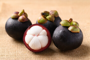 Mangosteen fruit ready to eating, Tropical fruit