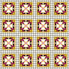 The Modern Gold Square in Fabric Seamless Pattern 