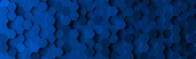 Fototapeta premium Abstract technological hexagonal background. 3d Render illustration
