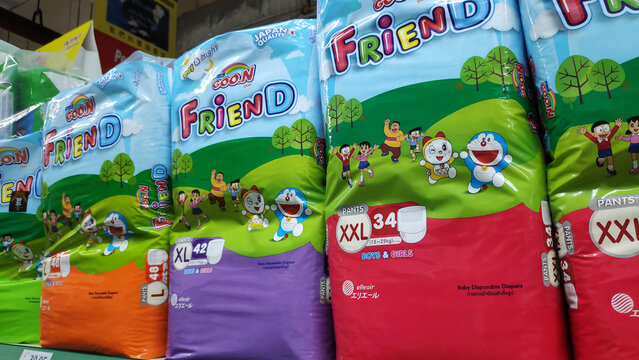 Friend diapers sold in store in Johor Bahru, Malaysia