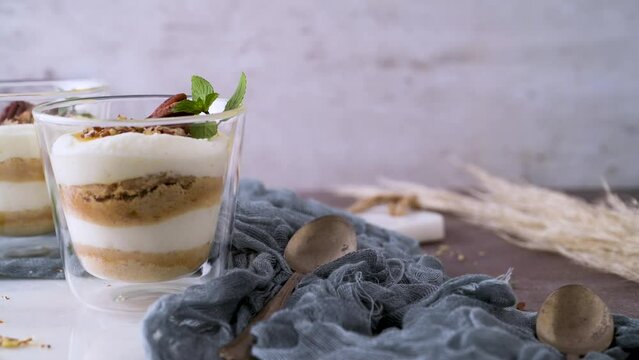 Natas do Ceu is a traditional Portuguese dessert to be eaten with a spoon.