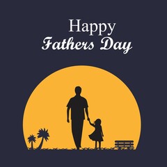 father and daughter vector illustration