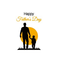 father and daughter vector Isolated. Father's Day