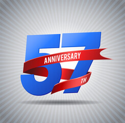 57 years of anniversary design template