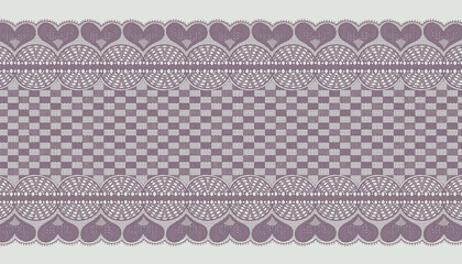 Wide Heart Lace Trim. Mesh  Lace.