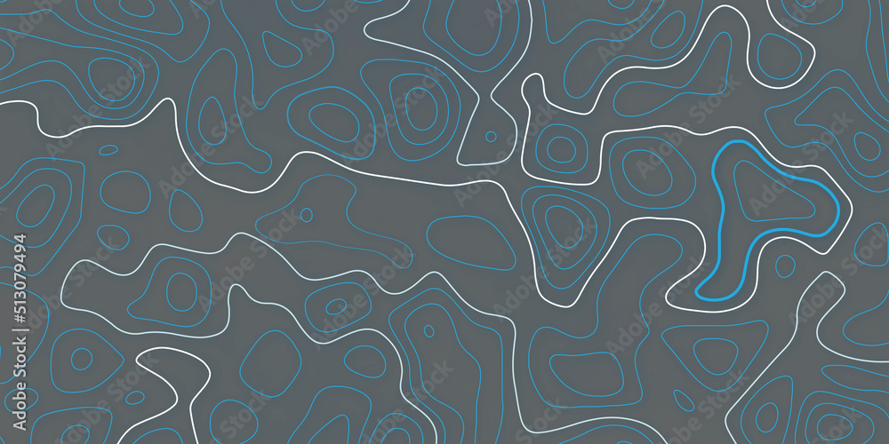 Poster seamless all over pattern made of altitude contour lines
