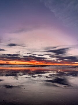 Sunrise over the beach.