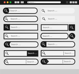 Web browser vectors ui kit / Ai Illustrator